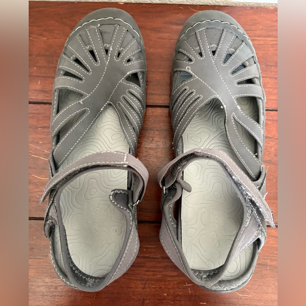 Women's Gray Sketchers Sandals